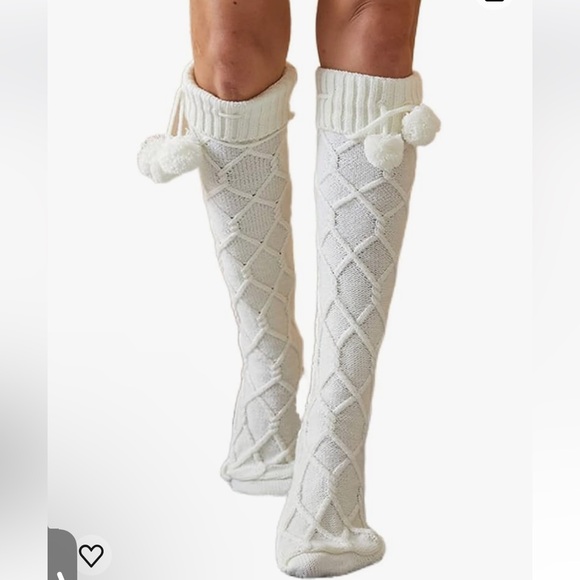 Accessories - Campsis Women Leg Warmers Socks for Winter, ivory, polyester